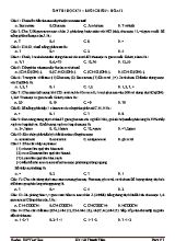 Đề ôn thi học kỳ 1 môn Hóa học 12